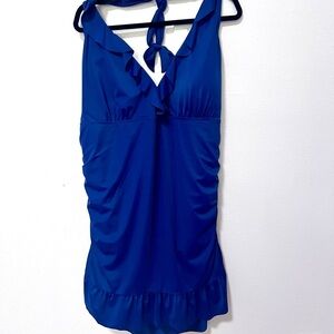 Jaclyn Smith Blueprint Halter Swimdress 24W